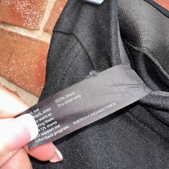 Eileen Fisher $268 Felted Wool Lantern Pant in black  small NEW - Picture 8 of 9